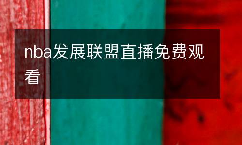 nba發(fā)展聯盟直播免費觀看