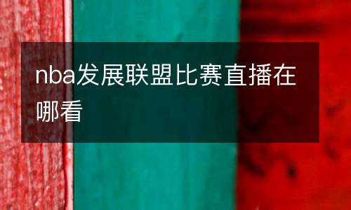 nba發(fā)展聯盟比賽直播在哪看